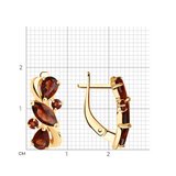 Серьги из золочёного серебра с гранатами из серебро — вид 4