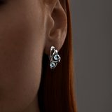 Серьги из серебра с топазами из серебро — вид 2