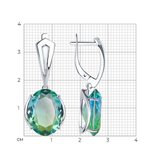 Серьги из серебра с ситалами синтетическими из серебро — вид 5