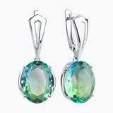 Серьги из серебра с ситалами синтетическими из серебро — вид 6