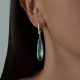 Серьги из серебра с ситалами синтетическими из серебро — вид 3