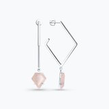 Серьги из серебра с кварцем из серебро