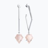 Серьги из серебра с кварцем из серебро — вид 2