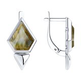 Серьги из серебра с лабрадоритами из серебро