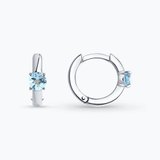 Серьги из серебра с топазами из серебро