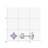 Серьги из серебра с аметистами и фианитами из серебро — вид 4