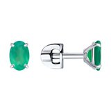 Серьги из серебра с агатами из серебро