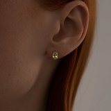 Серьги из серебра с хризолитами из серебро — вид 2