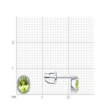 Серьги из серебра с хризолитами из серебро — вид 4