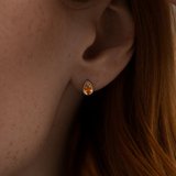 Серьги из серебра с цитринами из серебро — вид 2