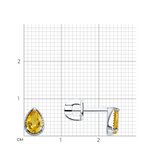 Серьги из серебра с цитринами из серебро — вид 4