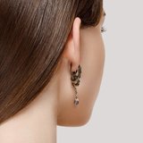 Серьги из серебра с миксом камней из серебро — вид 3