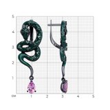 Серьги из серебра с миксом камней из серебро — вид 5