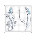 Серьги из серебра с топазами из серебро — вид 4