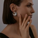 Серьги из серебра с топазами и фианитами из серебро — вид 3