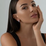 Серьги из серебра с миксом камней из серебро — вид 3