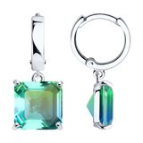 Серьги из серебра с ситаллами из серебро