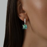 Серьги из серебра с ситаллами из серебро — вид 3