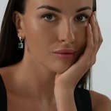 Серьги из серебра с ситаллами из серебро — вид 4