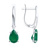 Серьги из серебра с агатами из серебро