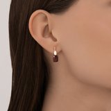 Серьги из золочёного серебра с гранатами и фианитами из серебро — вид 3