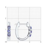 Серьги из серебра с танзанитами из серебро — вид 3