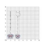 Серьги из серебра с миксом камней из серебро — вид 4