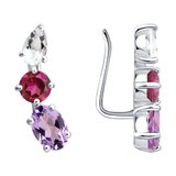 Серьги из серебра с полудрагоценными вставками из серебро