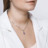Подвеска из серебра с аметистом и фианитами из серебро — вид 2