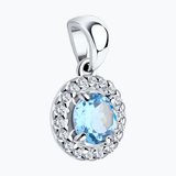 Подвеска из серебра с топазом и фианитами из серебро — вид 3