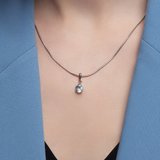 Подвеска из серебра с топазом и фианитами из серебро — вид 4