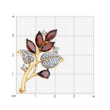 Брошь из золочёного серебра с гранатами и фианитами из серебро — вид 4