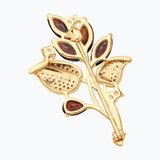 Брошь из золочёного серебра с гранатами и фианитами из серебро — вид 5