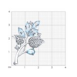 Брошь из серебра с топазами и фианитами из серебро — вид 4