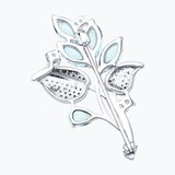 Брошь из серебра с топазами и фианитами из серебро — вид 5