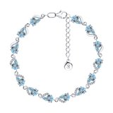 Браслет из серебра с топазами и фианитами из серебро