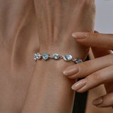 Браслет из серебра с топазами и фианитами из серебро — вид 5