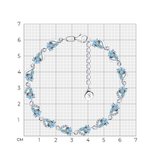 Браслет из серебра с топазами и фианитами из серебро — вид 6