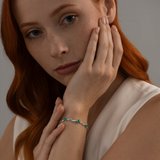 Браслет из серебра с агатами и фианитами из серебро — вид 5