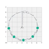 Браслет из серебра с агатами и фианитами из серебро — вид 6