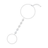 Браслет из серебра с горным хрусталем из серебро