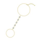 Браслет из золочёного серебра с топазами из серебро