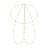 Колье из золочёного серебра с топазами из серебро