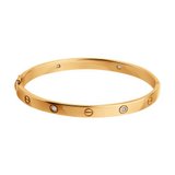 Браслет из золочёного серебра с фианитами из серебро