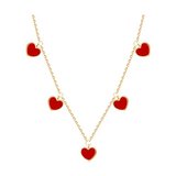 Колье из золочёного серебра с эмалью из серебро