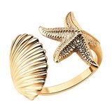 Кольцо из золочёного серебра из серебро