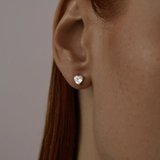 Серьги из золочёного серебра с фианитами из серебро — вид 3