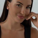 Серьги из золочёного серебра с фианитами из серебро — вид 4