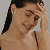 Серьги из золочёного серебра с фианитами из серебро — вид 3