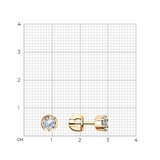 Серьги из золочёного серебра с фианитами из серебро — вид 4